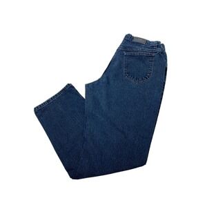 Lee Original Jeans Women's Sz 12P Approx 32x30 Dark Wash  Blue Denim Cotton Blen